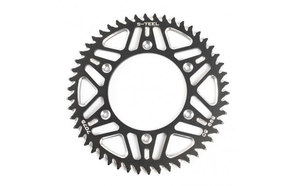 Couronne Alu S-TEEL Anti-Boue KTM Pas 420 Noir 50 dents