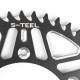 Couronne Alu S-TEEL Anti-Boue KTM Pas 420 Noir 50 dents