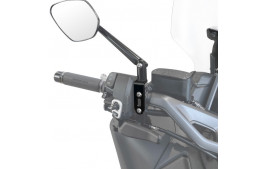 1 paire de rétroviseurs moto aluminium verre transparent miroir 10mm Chrome retroviseur  moto guidon pour Honda pour Kawasaki - Type 2PCS
