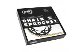 KIT CHAINE RENFORCE PREMIUM AFAM   FANTIC CAB  125 SCRAMBLER 2018-2020 - 14X58 (Demultiplication Origine)